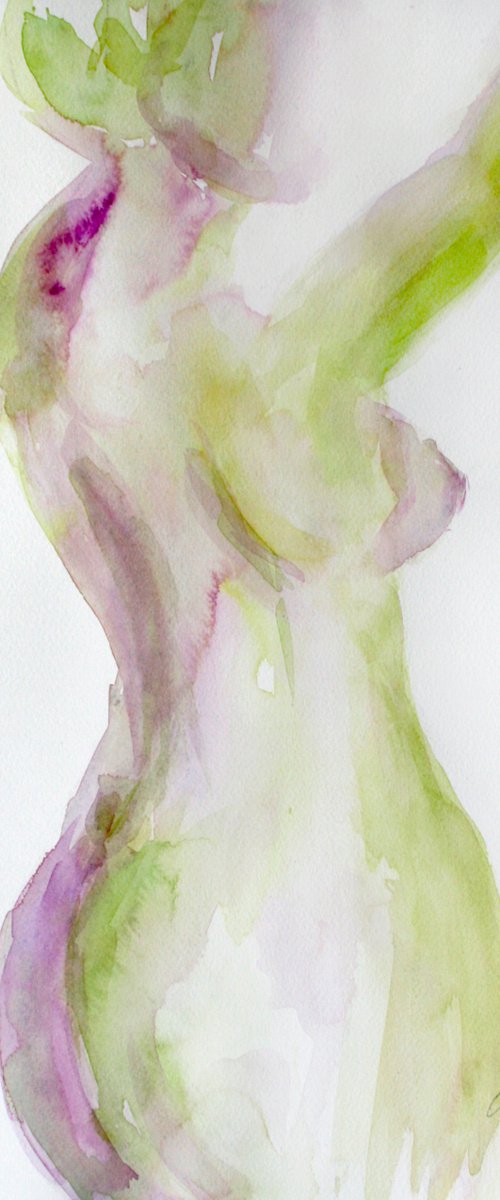 Grace III. Series of Nude Bodies Filled with the Scent of Color /  ORIGINAL PAINTING by Salana Art