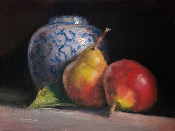 Pears and Vase