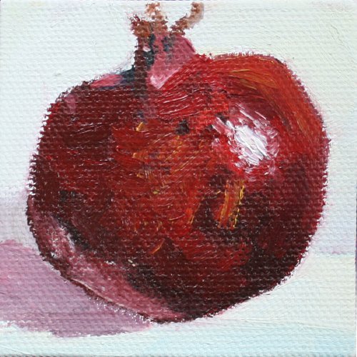 Pomegranate I / FROM MY A SERIES OF MINI WORKS / ORIGINAL OIL PAINTING by Salana Art Gallery