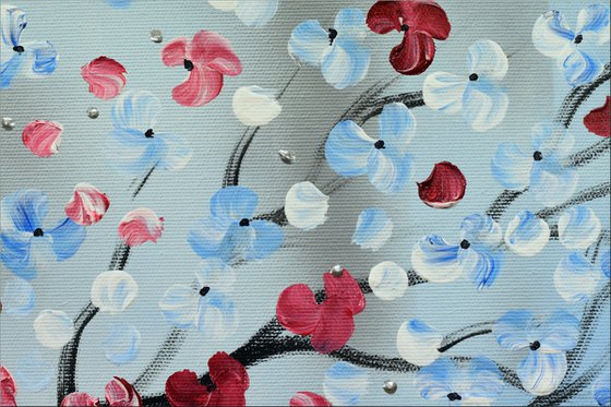 Sommer - Abstract acrylic painting, Abstract Flowers