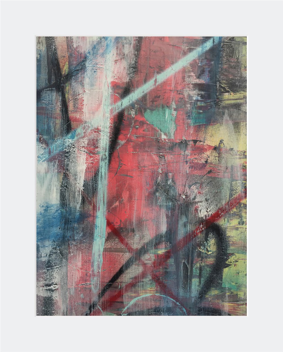 Abstract Painting By The Most Active, 12 X 16", No Tomorrow, Original Artwork