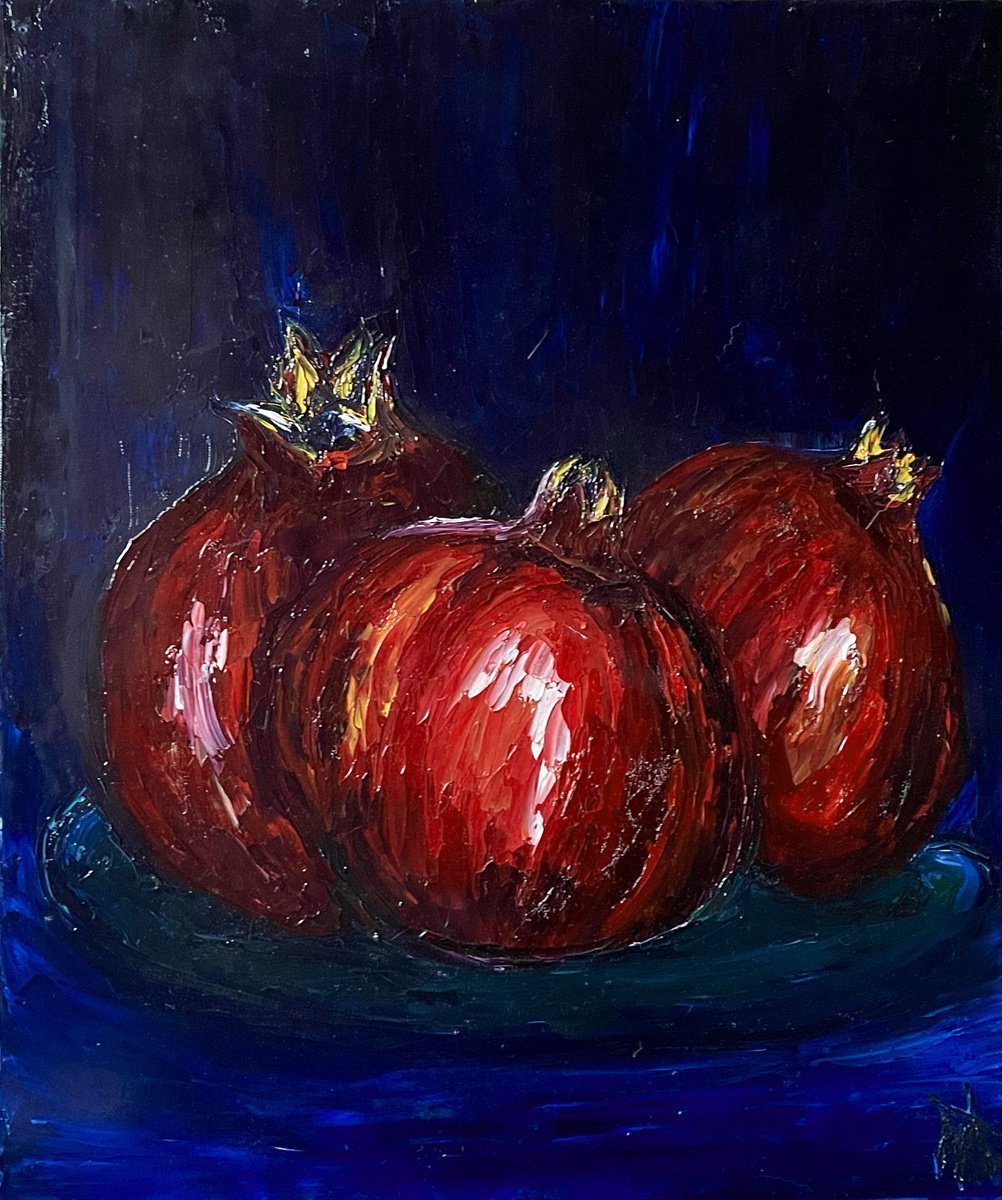 Pomegranates by Anastasiia Novitskaya