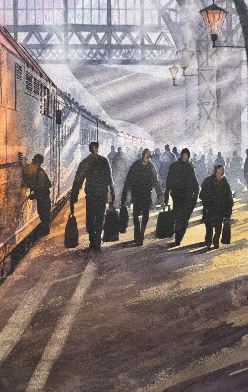 Morning at the station by Igor Dubovoy