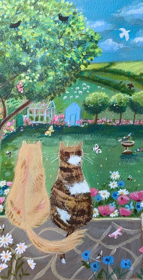 Blossom Cottage Summer by Mary Stubberfield