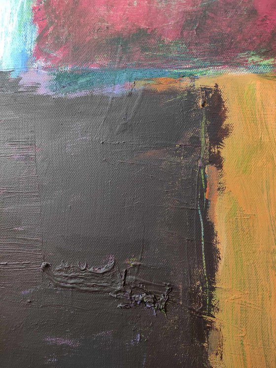 Large abstract painting red