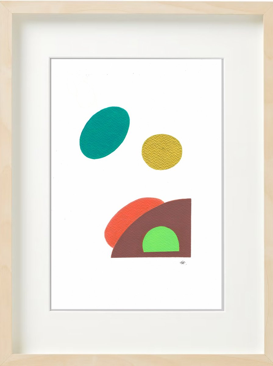 Abstract Acrylic Painting By Carla Sa Fernandes, 13 X 17, Ss98.S1, Original Artwork