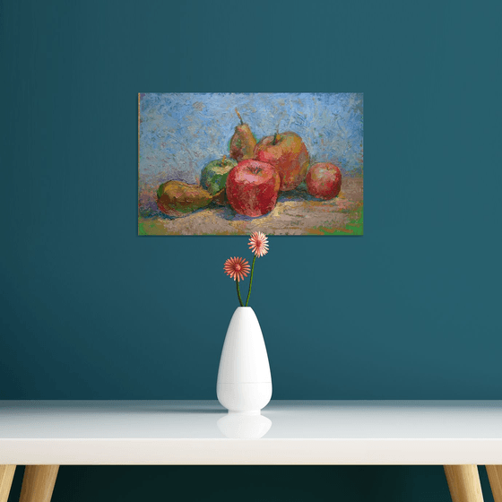 Red Apples Pears painting