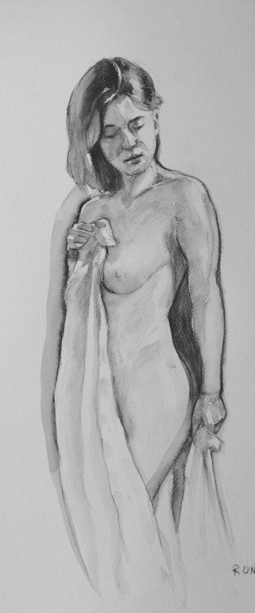 Draped female nude by Rory O’Neill