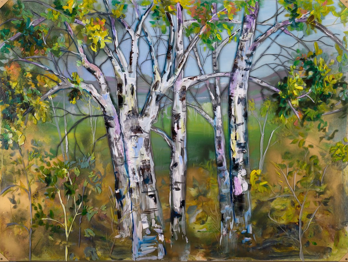 Expressive Landscape Painting By Eliry Arts, 48 X 36, Minnesota Memories, Original Artwork