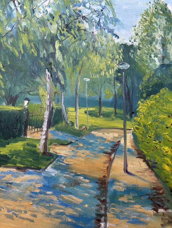 Sun-Dappled Path: Plein Air