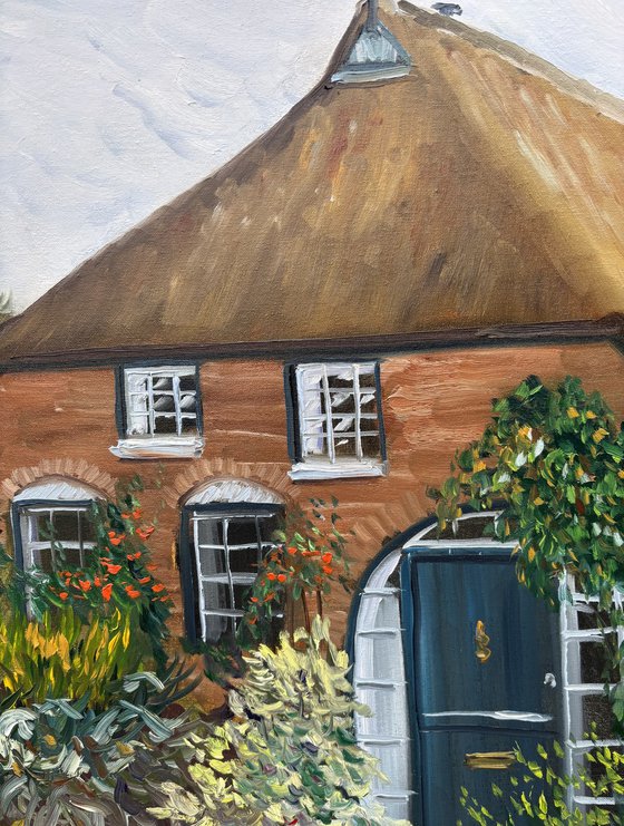 Dutch house with thatched roof