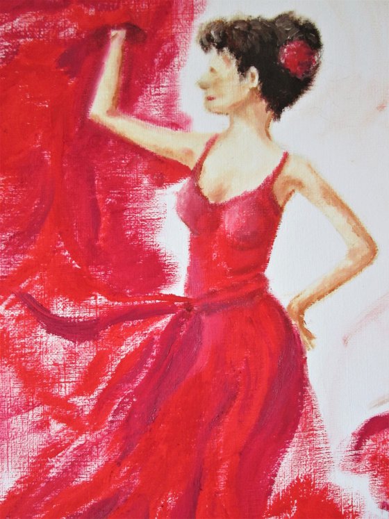 Dancer in Red Dress