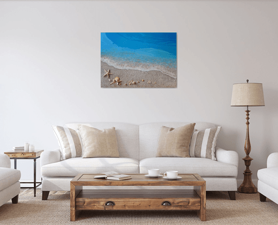 Landscape painting "Blue sea"