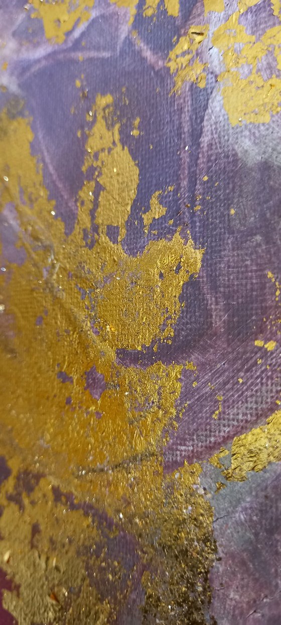 Abstract with gold leaf