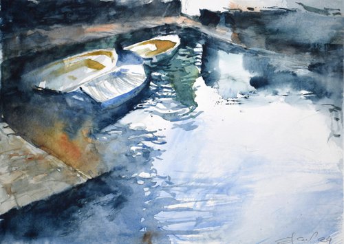 Three boats by Goran Žigolić Watercolors