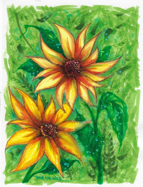 Sunflower Serenade by Ben De Soto