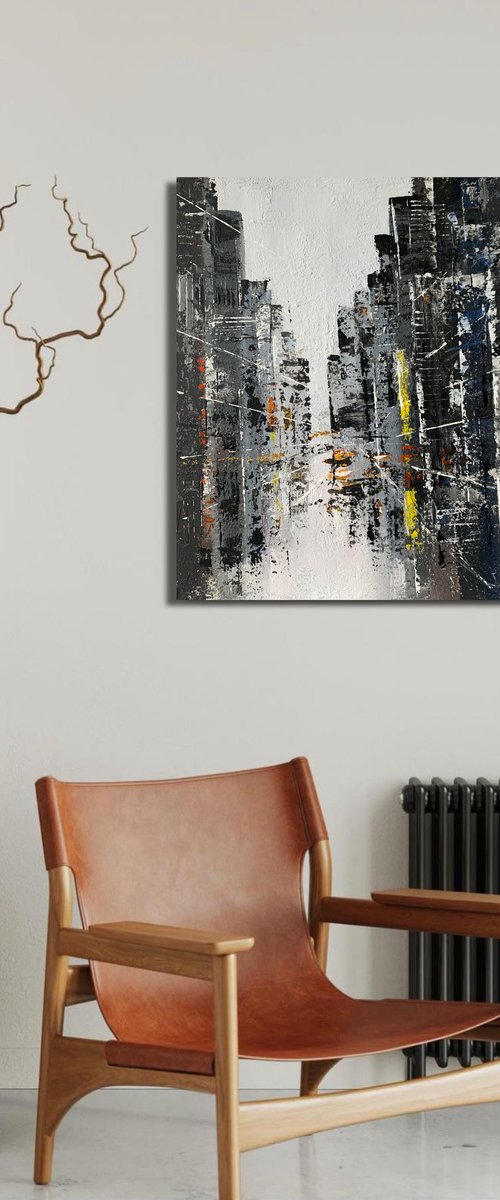 Cityscape. Rain evening Lights by Marina Skromova