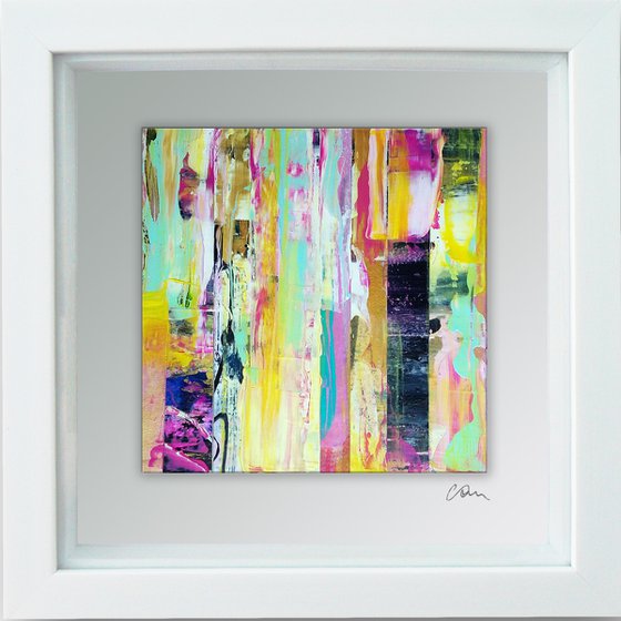 Framed ready to hang original abstract  - Sampled #2