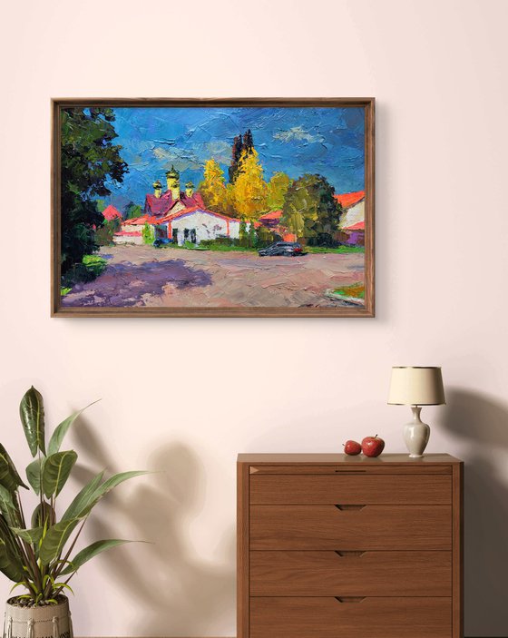 Driving along a City Street