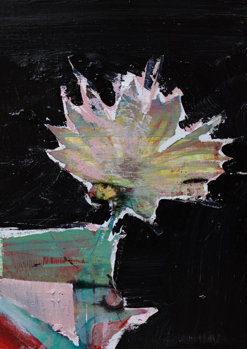 Expressive Botanical Oil Painting By Milos Hronec, 8 X 12", Beauty Of Summer, Original Artwork