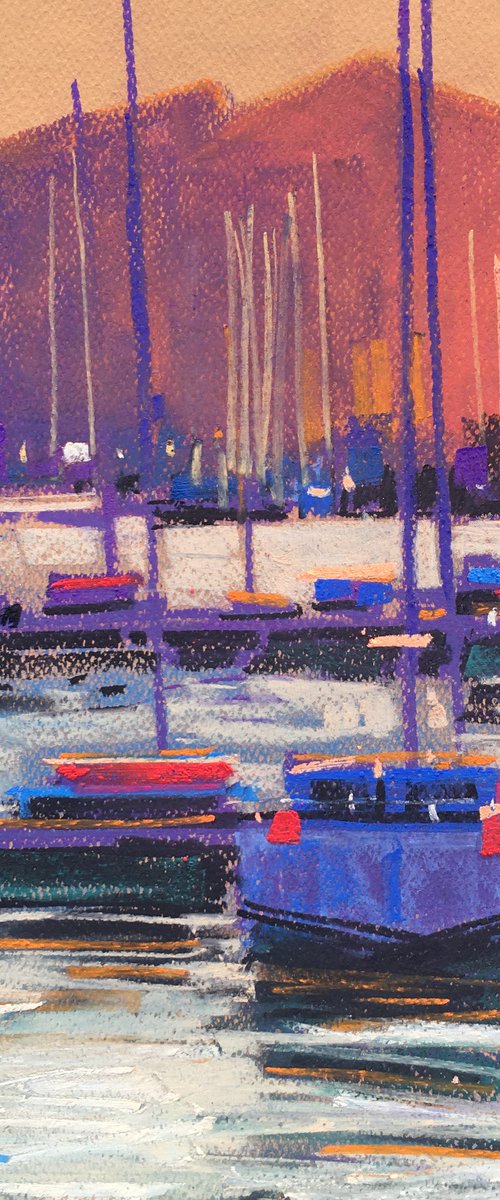 One of a kind painting “Impression. Chalkida, Greece” by Andrii Kovalyk