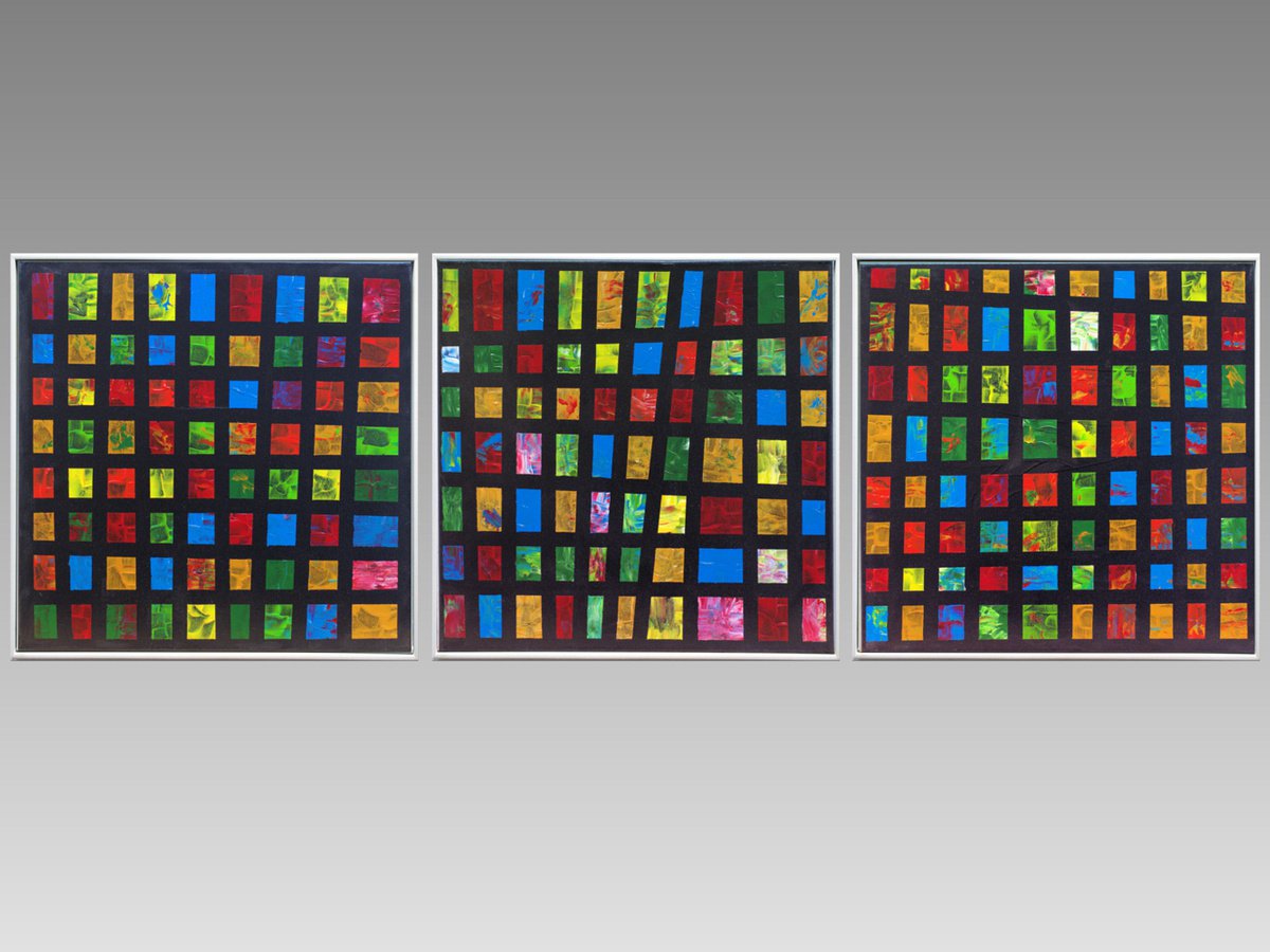 Colorful Windows - Abstract - Acrylic Painting - Canvas Art - Colorful Wall Art - Ready t... by Edelgard Schroer