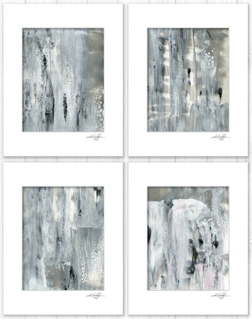 Song Of The Journey Collection 17 - 4 Abstract Paintings in mats by Kathy Morton Stanion by Kathy Morton Stanion