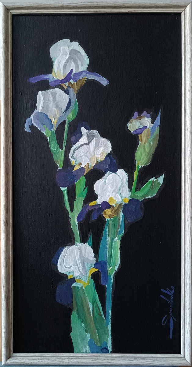  Irises By Mykola Samoilenko, 13 X 25, Artwork For Sale On Artfinder