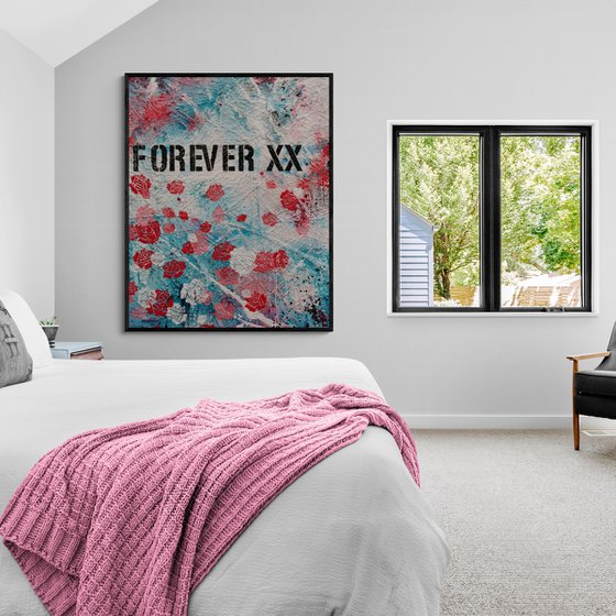 Forever and Ever 120cm x 150cm Forever XX Textured Urban Pop Art