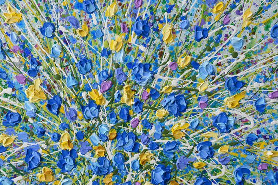 Bouquet of blue flowers