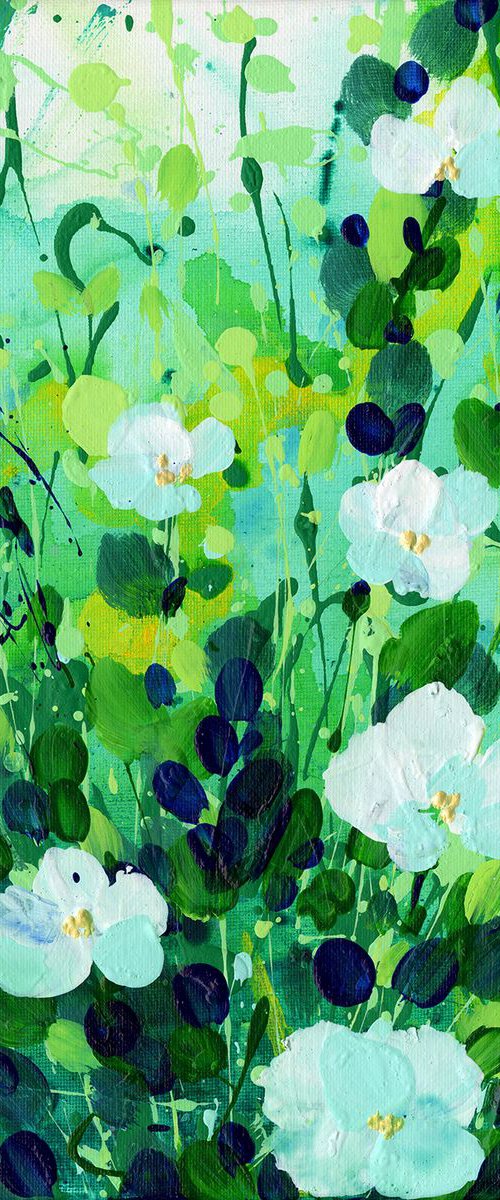 Sweet Wonder 5 -  Textured Flower Painting  by Kathy Morton Stanion by Kathy Morton Stanion