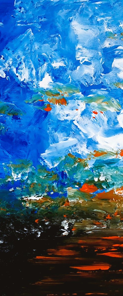 Landscape with a lake 1 by Daniel Urbaník