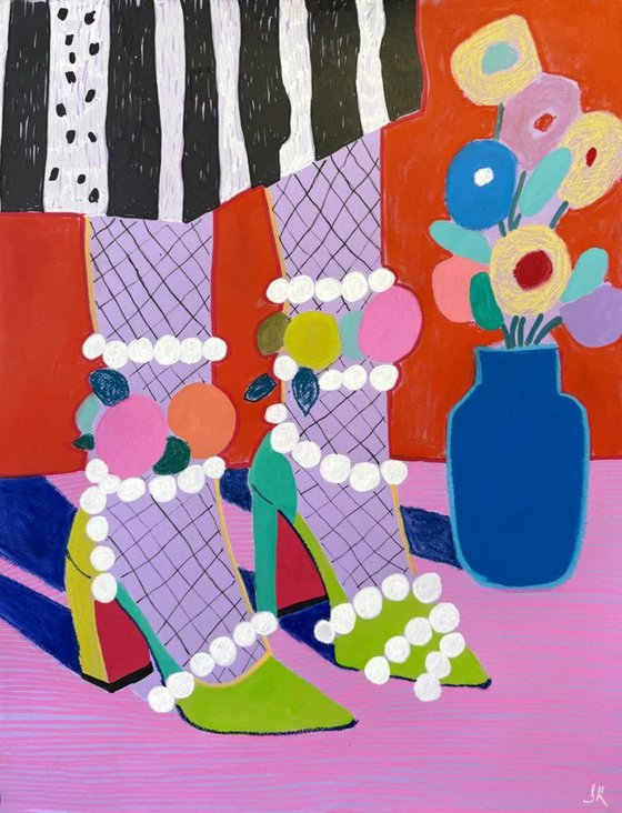 Fauvist Green High Heels