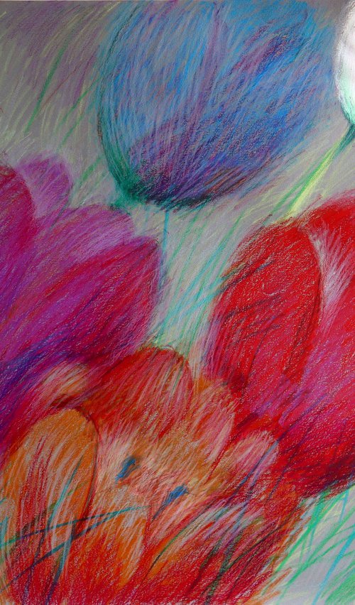 Tulips White by Rakhmet Redzhepov