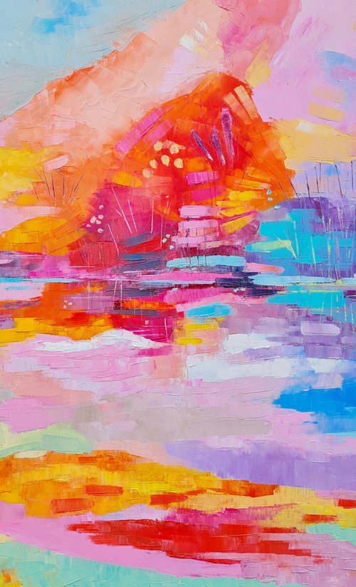 Candy, landscape (90x70cm) by Simon Tünde
