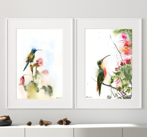 Hummingbird Diptych #2