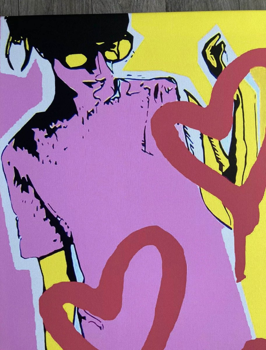 Original Graffiti Pop Art Canvas Giclee Framed Print by Dominic Joyce