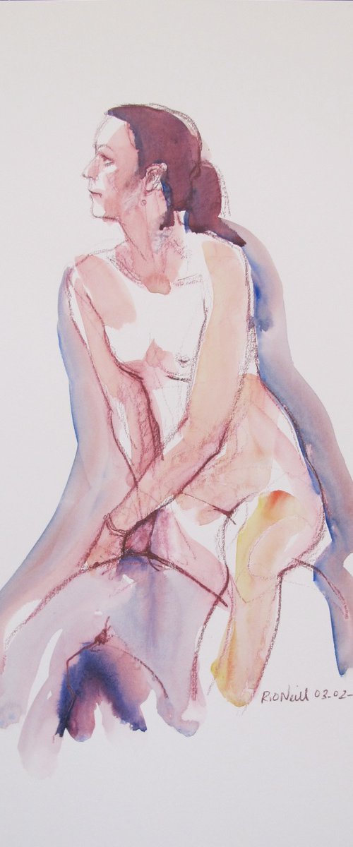 Seated female nude by Rory O’Neill