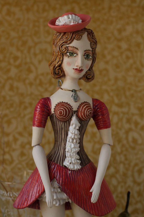 From the Cabaret girls, Beauty in Red. Wall sculpture by Elya Yalonetski
