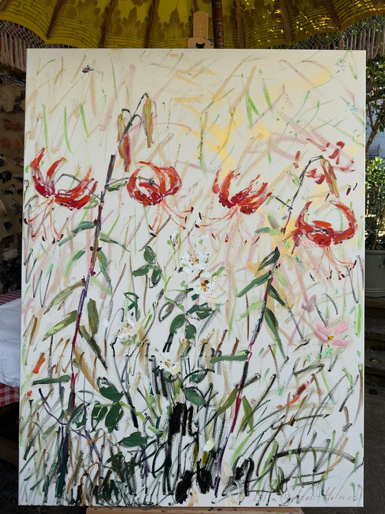 Lilies and roses