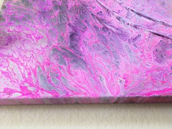 "Cosmic Ripple" - Original Small Abstract PMS Acrylic Painting - 12 x 9 inches