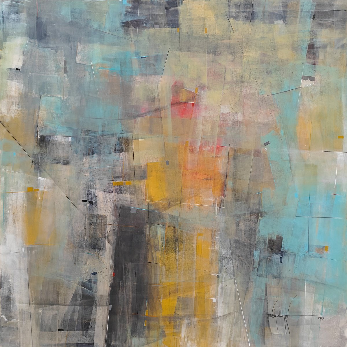 Emotional Field By Amrish Malvankar, 60 X 60, Artwork For Sale On Artfinder
