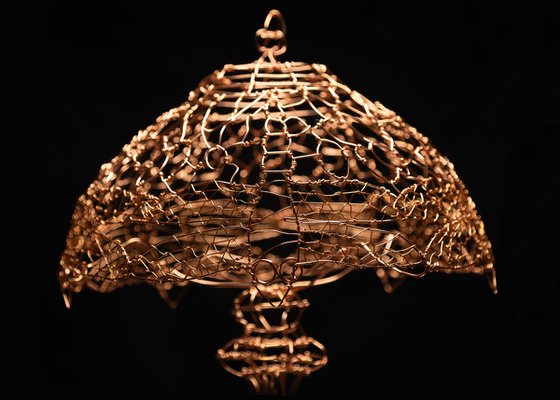 Tiffany Lamp Copper Sculpture