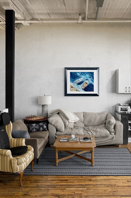 Bound by the sea, original watercolour