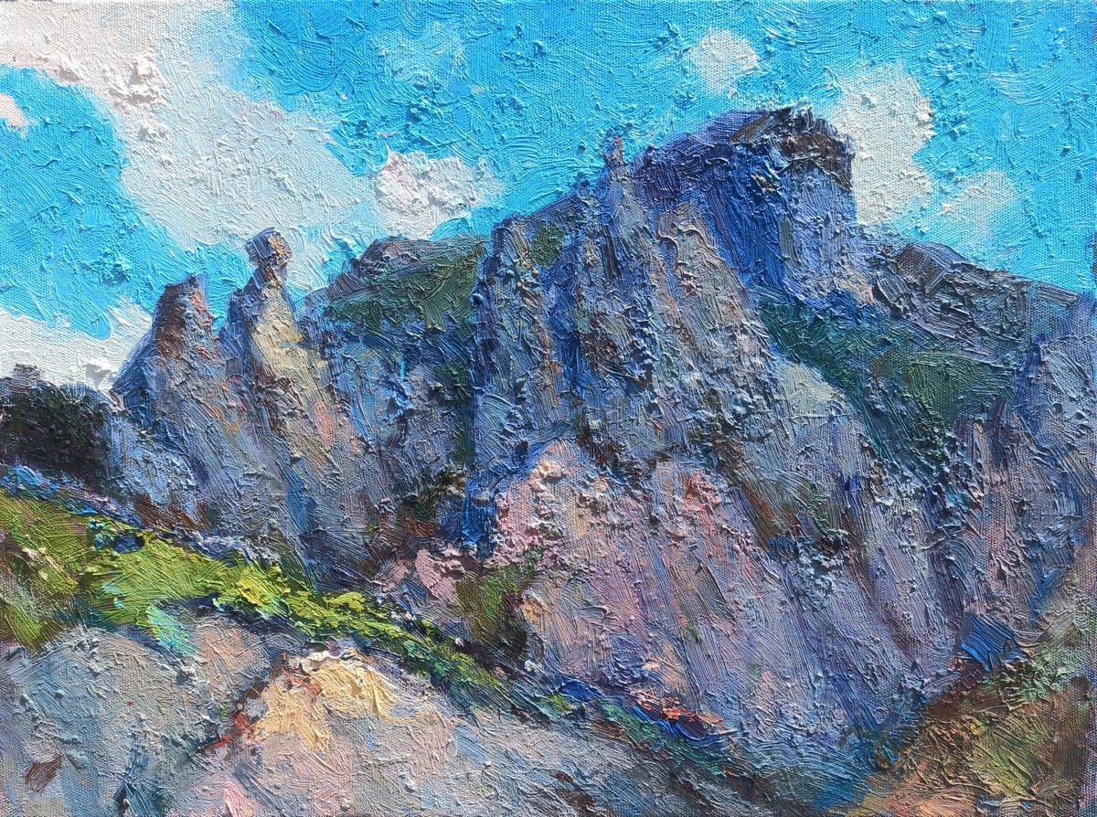 Impressionistic Landscape Oil Painting By Narek Qochunc, 16 X 12", Armenian Landscape - Goris, Original Artwork
