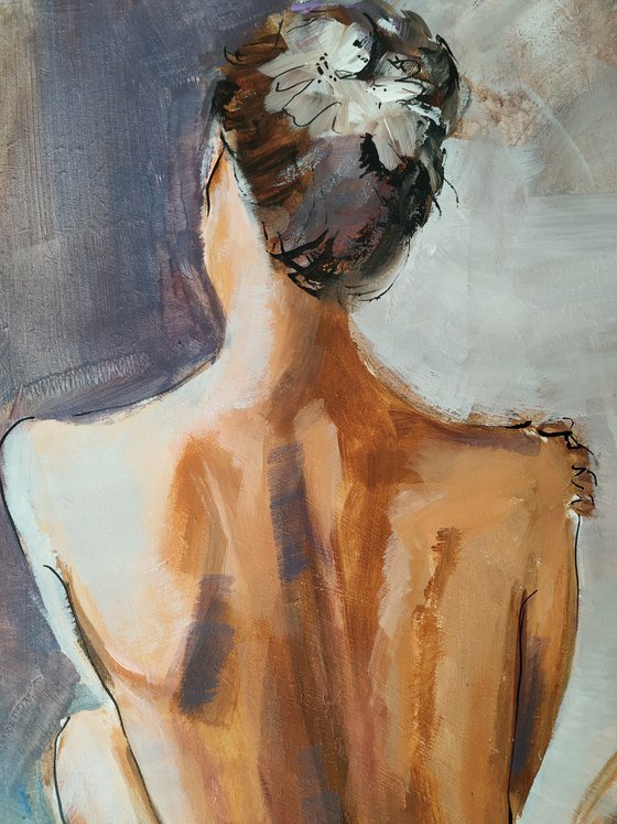 Just Like A Melody-Figurative Painting on wood