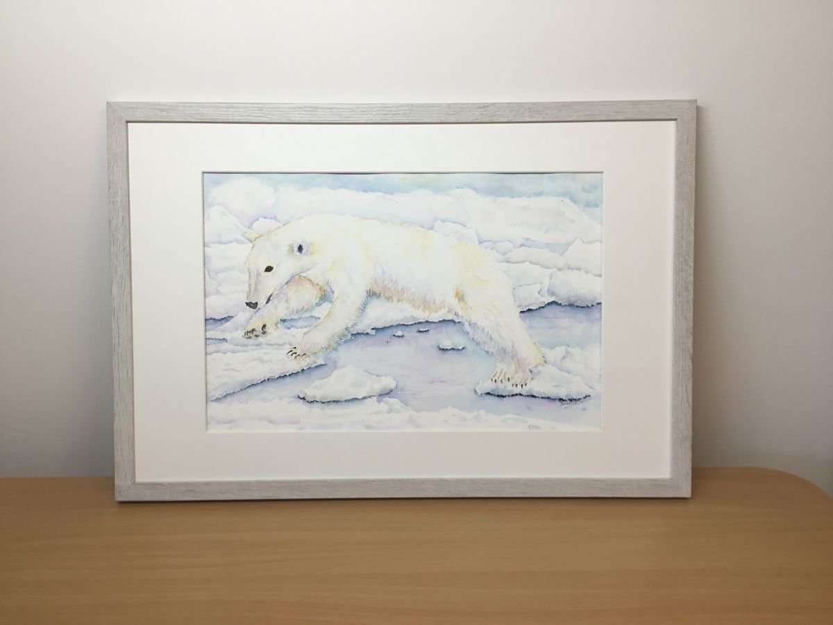 NORDISK■Uni Painting Polar Bear Short-Sleeved ■送料込 Polar bear watercolor painting #1 Jigsaw Puzzle by N Akkash