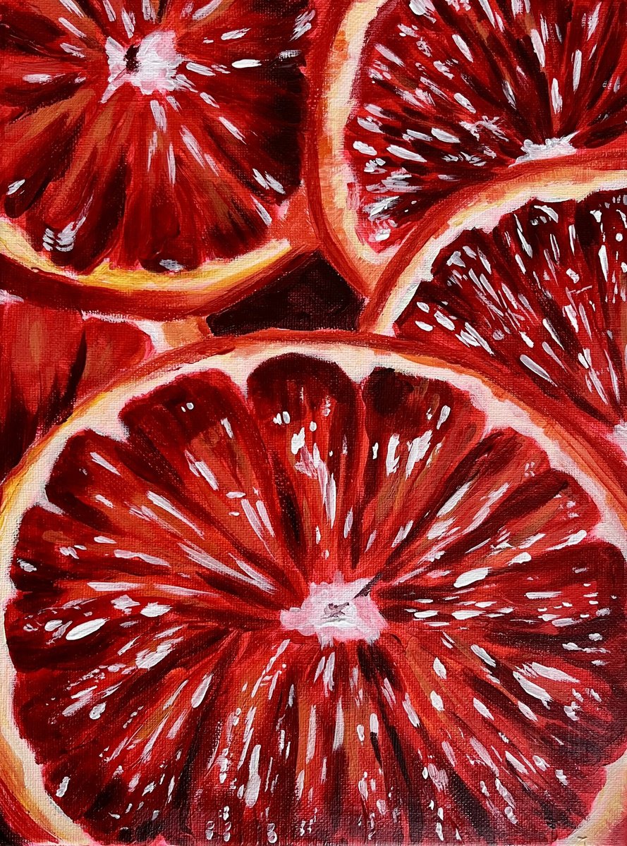 Bloody Oranges By Dal Kaur, 9 X 12, Artwork For Sale On Artfinder