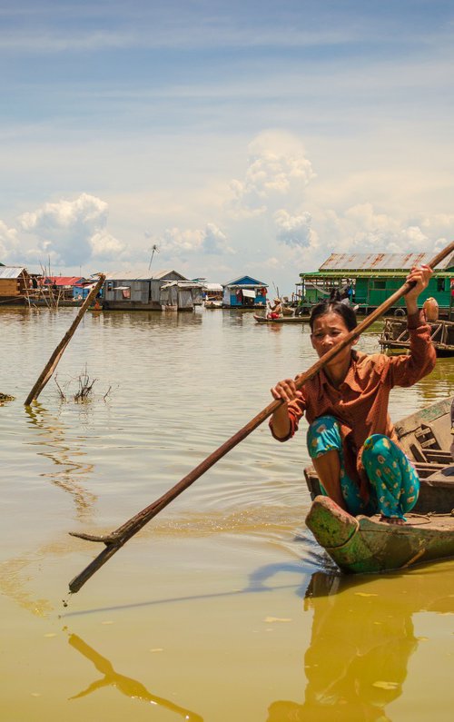 The Floating Villages of Tonlé Sap Lake II - Signed Limited Edition by Serge Horta