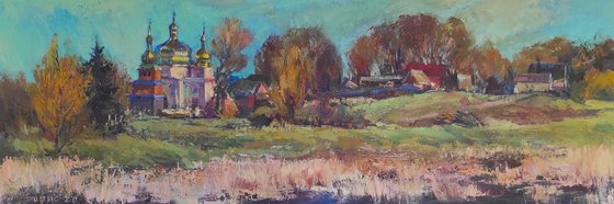 Panorama of the landscape - original artwork